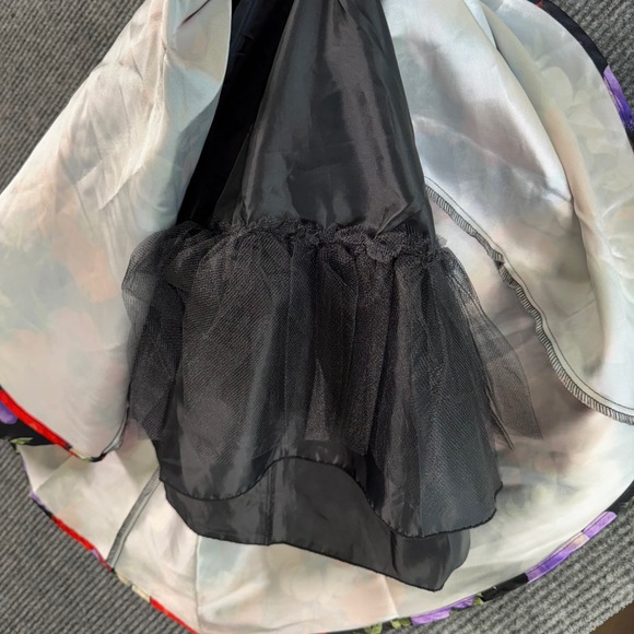 B Darlin Floral Mini Skirt 1/2 Romantic Whimsigoth Coquette Lined Y2K Glam Party - Picture 7 of 8